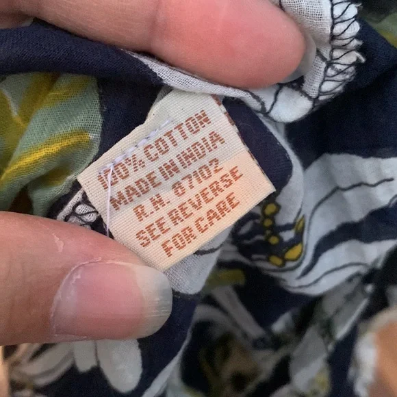 Modcloth Navy & Yellow 100% Cotton Flowy Tunic Shirt XL - Picture 6 of 6